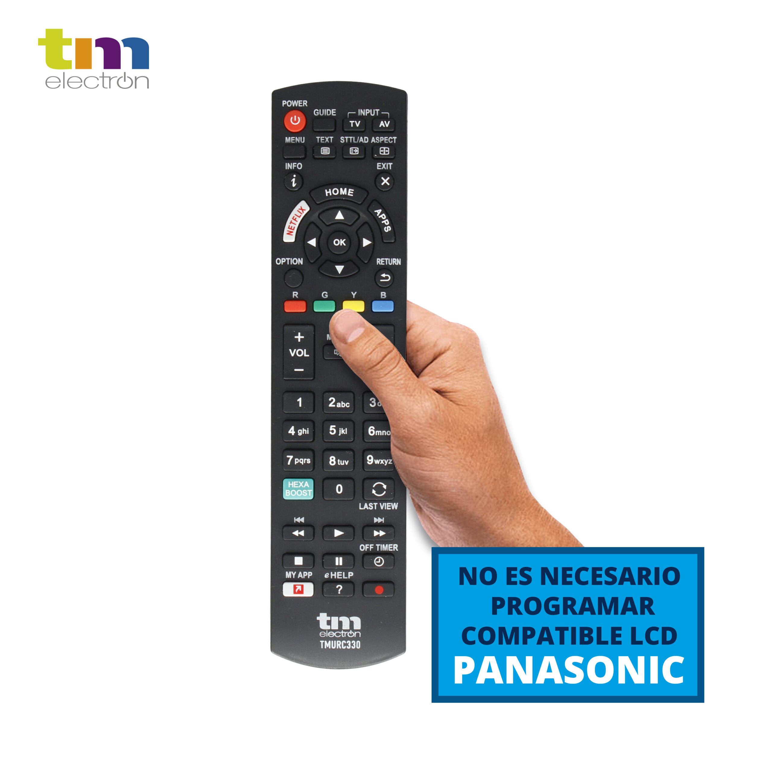 Mando universal para televisores Panasonic. Ver modelos compatibles en  Descripción
