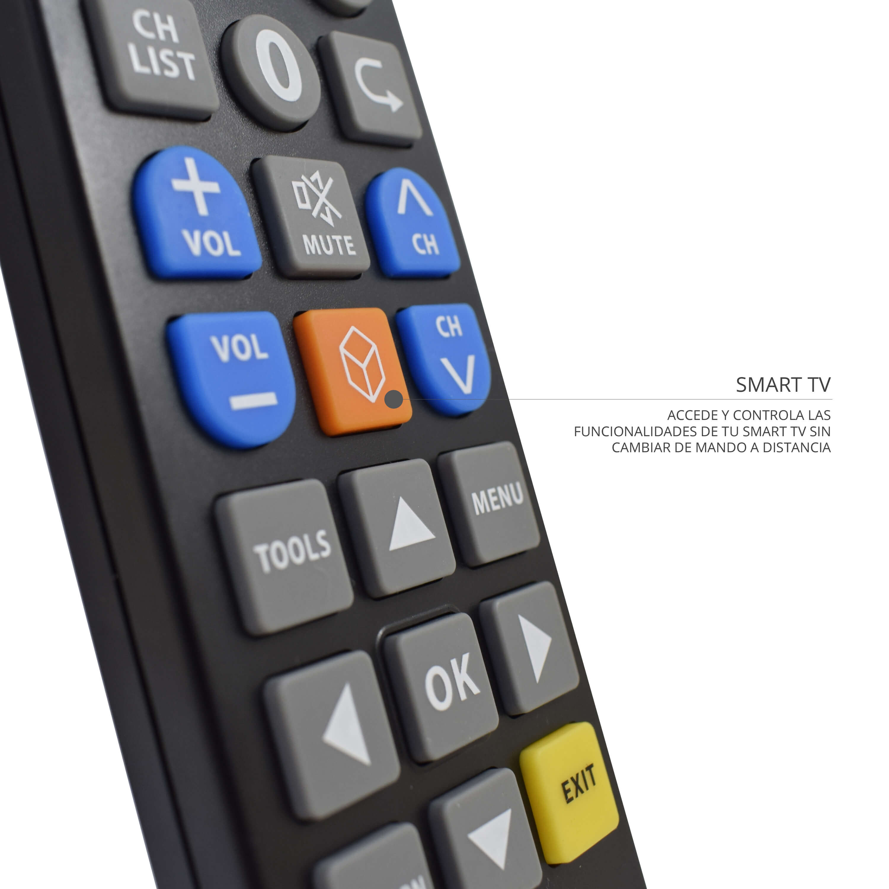 Mando universal simplificado de TV con botones grandes - Simply